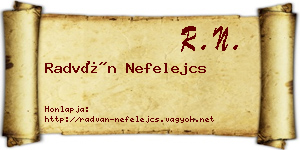 Radván Nefelejcs névjegykártya